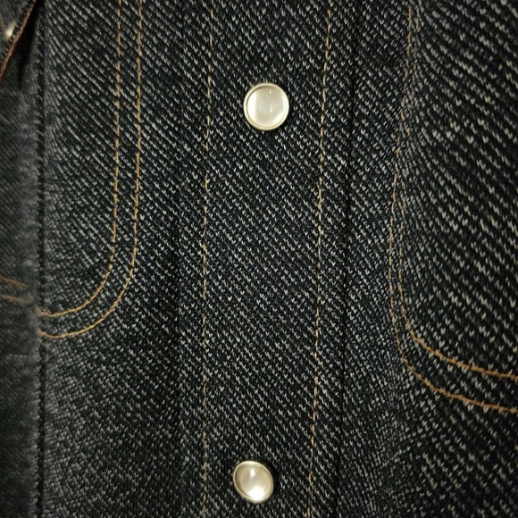 Vintage x 70s “made in USA” Lee Denim Knit Pearl Button Snap Shirt - Picture 4 of 8